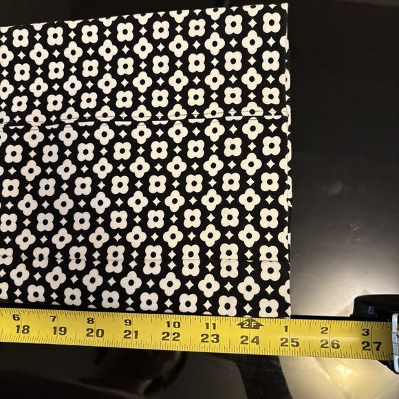 Maeve Anthropologie Margot Kick‎ Flare Cropped Pants Black White Floral Retro S - Picture 8 of 8